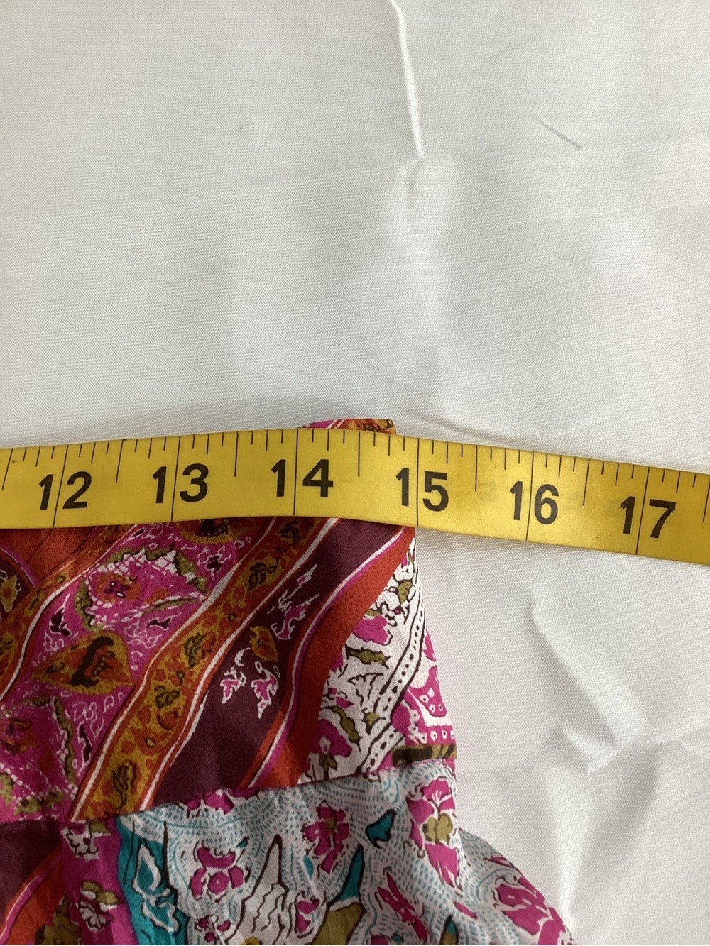 Dana Buchman Silk Pink and Gold Patchwork A-Line Midi Skirt - Picture 8 of 10